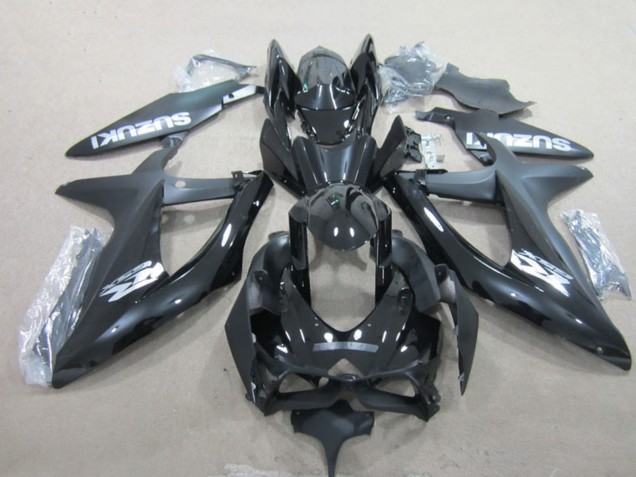 2008-2010 Suzuki GSXR 600 Motorcycle Fairings - Glossy Black White Canada