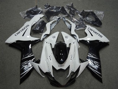 2011-2024 Suzuki GSXR 600 Motorcycle Fairings - White Glossy Black Canada