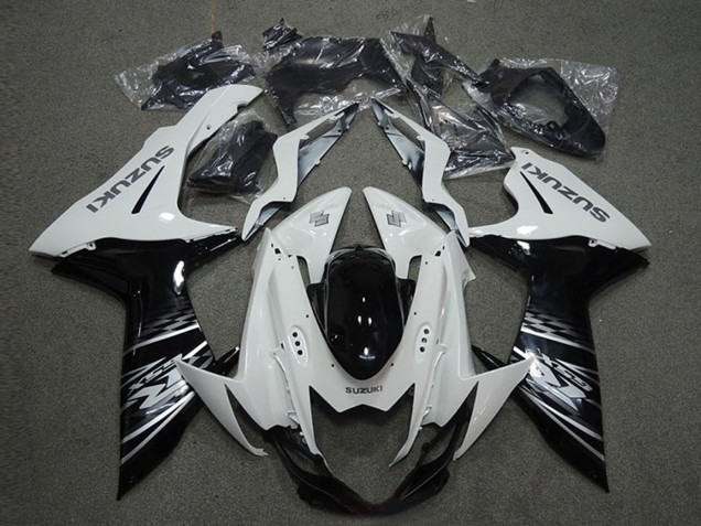 2011-2024 Suzuki GSXR 600 Motorcycle Fairings - White Glossy Black Canada