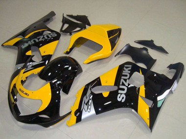 2001-2003 Suzuki GSXR 750 Motorcycle Fairings - Yellow Black Canada