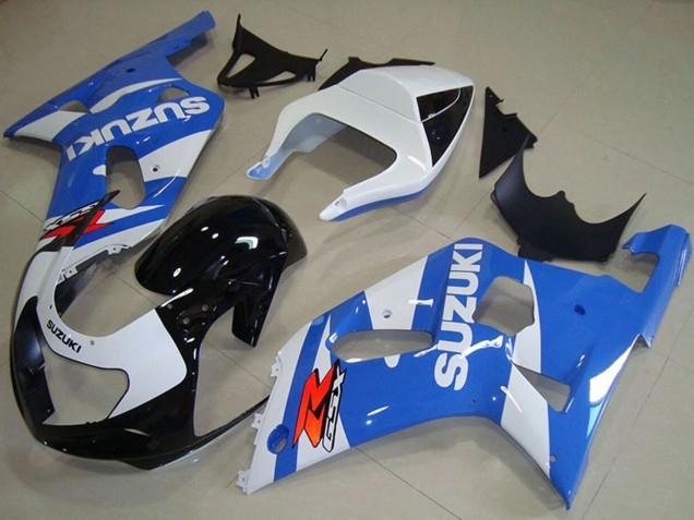2001-2003 Suzuki GSXR 750 Motorcycle Fairings - White Blue Glossy Black Canada