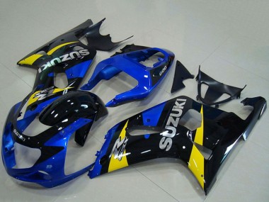 2001-2003 Suzuki GSXR 750 Motorcycle Fairings - Blue Yellow Glossy Black Canada