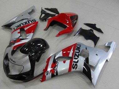 2001-2003 Suzuki GSXR 750 Motorcycle Fairings - Red Silver Black Canada