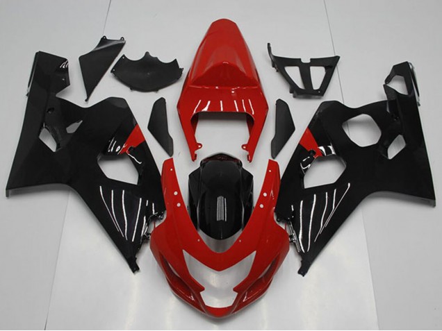 2004-2005 Suzuki GSXR 750 Motorcycle Fairing - Red Glossy Black Canada