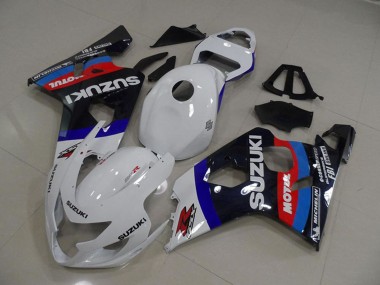2004-2005 Suzuki GSXR 750 Motorcycle Fairings - White Blue Red Black Motul Canada