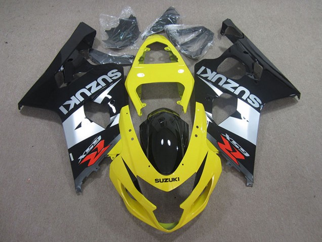 2004-2005 Suzuki GSXR 750 Motorcycle Fairings - Yellow Silver Black Canada