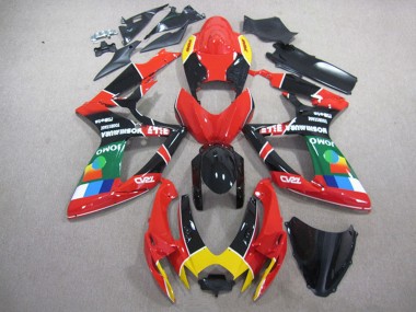 2006-2007 Suzuki GSXR 750 Motorcycle Fairings - Red Black Yellow Green JOMO Canada