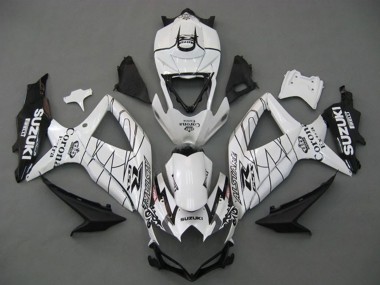 2008-2010 Suzuki GSXR 750 Motorcycle Fairings - White Black Corona Extra Alstare Canada