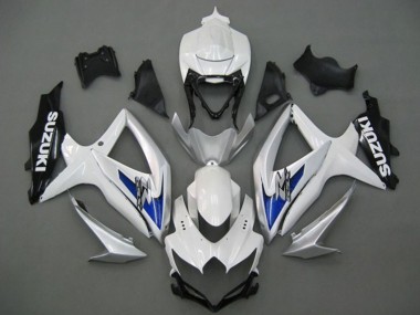 2008-2010 Suzuki GSXR 750 Motorcycle Fairings - White Silver Blue Black Canada