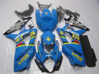 2007-2008 Suzuki GSXR 1000 Bike Fairings - Blue Gold Black Rizla Canada