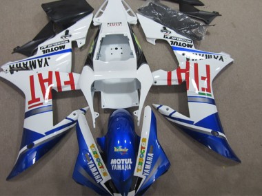 2002-2003 Yamaha YZF R1 Motorcycle Fairing - White Blue Red Motul Fiat Canada