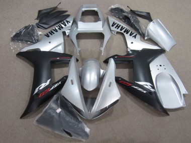 2002-2003 Yamaha YZF R1 Motorcycle Fairing Kits - Silver Matte Black Canada