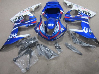 2002-2003 Yamaha YZF R1 Motorcycle Fairings - White Blue Red Motul Fiat Canada