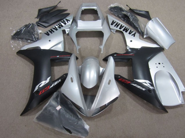 2004-2006 Yamaha YZF R1 Motorcycle Fairings - Silver Matte Black Canada