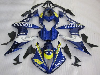 2004-2006 Yamaha YZF R1 Motorcycle Fairings - Blue Yellow White Go 46 Canada