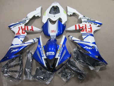 2004-2006 Yamaha YZF R1 Motorcycle Fairings - White Blue Motul Fiat Canada