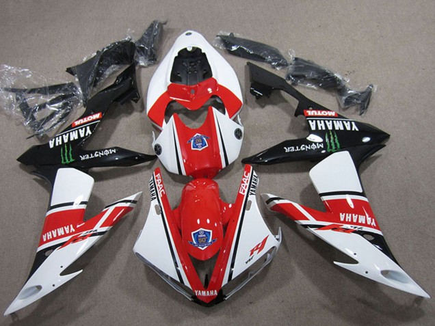 2004-2006 Yamaha YZF R1 Motorcycle Fairings - White Red Black Green Motul Monster Canada