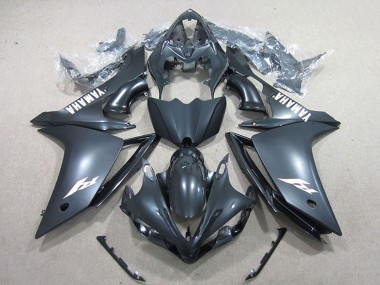 2007-2008 Yamaha YZF R1 Motorcycle Fairings - Matte Black White Decal Canada