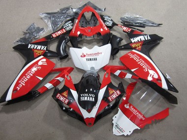 2007-2008 Yamaha YZF R1 Motorcycle Fairings - Red White Black Volvo Santander Fimer Canada