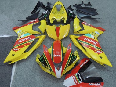 2007-2008 Yamaha YZF R1 Motorcycle Fairings - Yellow Red Black White Swan Canada