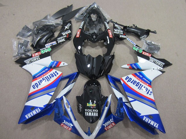 2007-2008 Yamaha YZF R1 Motorcycle Fairings - White Blue Black Volvo Fimer Sterilgarda Canada