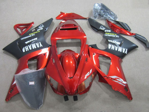2009-2011 Yamaha YZF R1 Motorcycle Fairing - Red Matte Black Canada