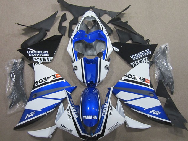 2009-2011 Yamaha YZF R1 Motorcycle Fairings - White Blue Black ENEOS Yamalube M1 Semakin Didepan Canada