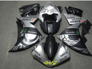2009-2011 Yamaha YZF R1 Motorcycle Fairings - Silver Matte Black Green Monster Iveco Yamalube ENEOS Semakin Didepan Canada