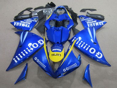 2009-2011 Yamaha YZF R1 Motorcycle Fairings - Blue Yellow White Go Canada