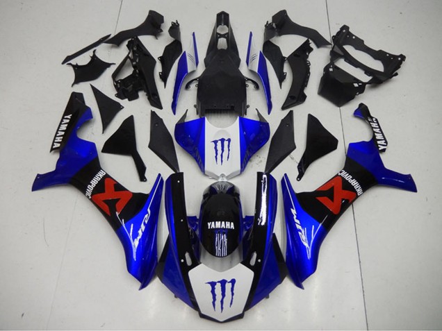 2015-2019 Yamaha YZF R1 Motorcycle Fairings - Blue White Black Red Monster Akropovic Canada