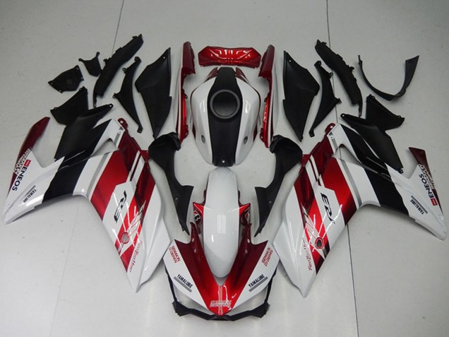 2015-2018 Yamaha YZF R3 Bike Fairings - White Red Black Canada