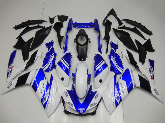 2015-2018 Yamaha YZF R3 Motorcycle Fairings - White Blue Black Yamalube ENEOS Canada