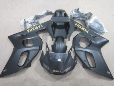 1998-2002 Yamaha YZF R6 Motorcycle Fairings - Matte Black Yellow Decal Canada