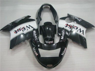Cheap 1996-2007 Black White West Honda CBR1100XX Motorcycle Fairing Kit Canada