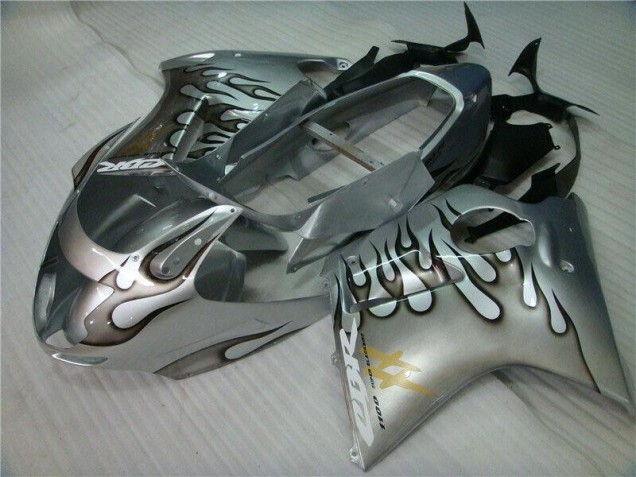 Cheap 1996-2007 Flame Silver Grey Honda CBR1100XX Motorcycle Fairings Kits Canada Cheap 1996-2007 Flame Silver Grey Honda CBR1100XX Motorcycle Fairings Kits Canada