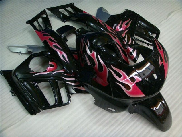 Cheap 1995-1998 Black Red Flame Honda CBR600 F3 Bike Fairing Kit Canada