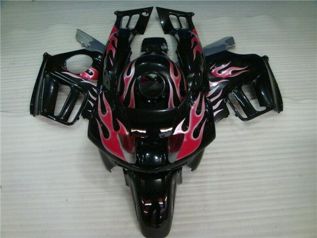 Cheap 1995-1998 Black Red Flame Honda CBR600 F3 Bike Fairing Kit Canada