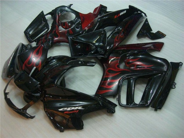 Cheap 1995-1998 Black Red Flame Honda CBR600 F3 Motorcyle Fairings Canada Cheap 1995-1998 Black Red Flame Honda CBR600 F3 Motorcyle Fairings Canada