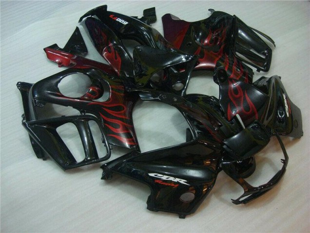 Cheap 1995-1998 Black Red Flame Honda CBR600 F3 Motorcyle Fairings Canada Cheap 1995-1998 Black Red Flame Honda CBR600 F3 Motorcyle Fairings Canada