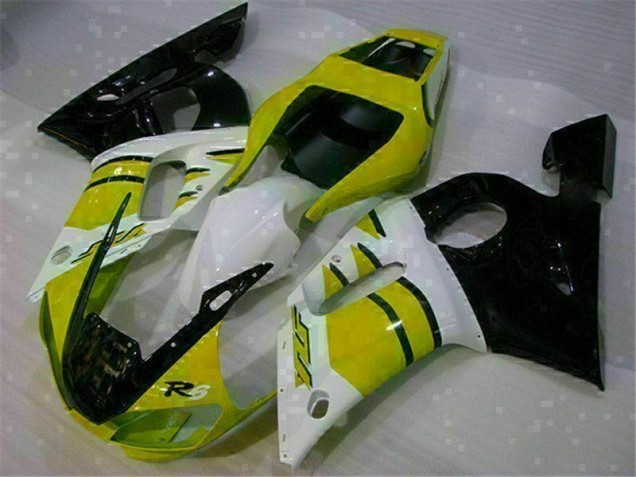 Cheap 1998-2002 Yellow White Yamaha YZF R6 Motorcycle Fairings Kits Canada Cheap 1998-2002 Yellow White Yamaha YZF R6 Motorcycle Fairings Kits Canada