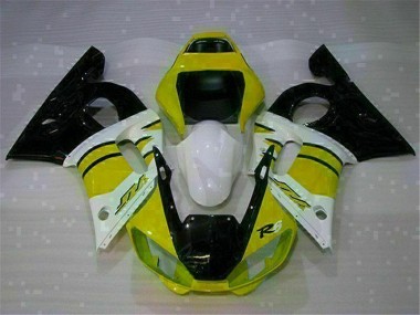 Cheap 1998-2002 Yellow White Yamaha YZF R6 Motorcycle Fairings Kits Canada