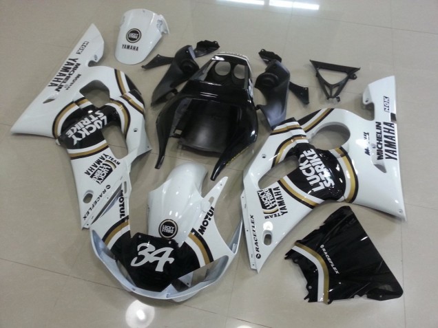 Cheap 1998-2002 White Black Yamaha YZF R6 Motorcycle Fairing Canada Cheap 1998-2002 White Black Yamaha YZF R6 Motorcycle Fairing Canada