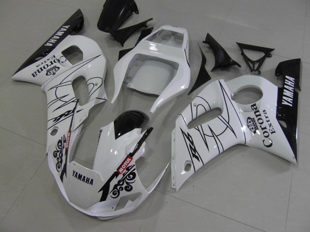 Cheap 1998-2002 White Black Corona Yamaha YZF R6 Motorcycle Fairing Kits Canada Cheap 1998-2002 White Black Corona Yamaha YZF R6 Motorcycle Fairing Kits Canada