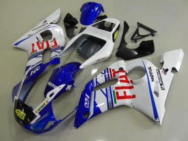 Cheap 1998-2002 Blue White Fiat Yamaha YZF R6 Motorcycle Fairings Kit Canada