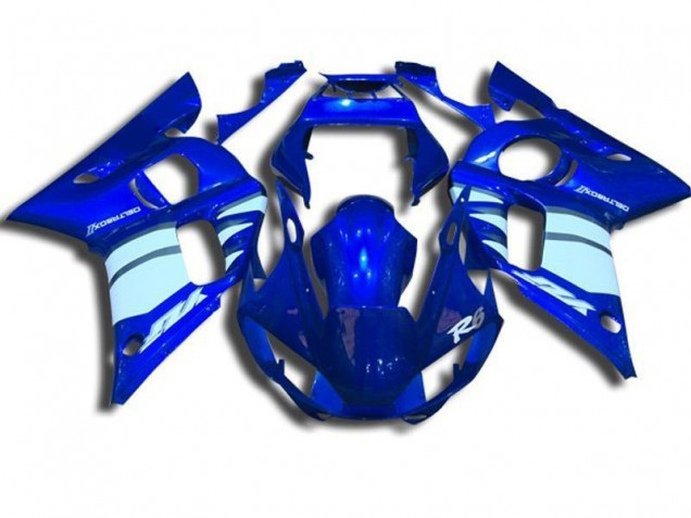 Cheap 1998-2002 Blue and White Yamaha YZF R6 Motorbike Fairings Canada Cheap 1998-2002 Blue and White Yamaha YZF R6 Motorbike Fairings Canada