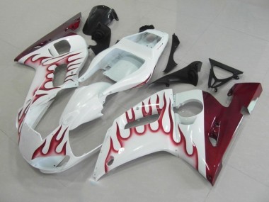 Cheap 1998-2002 Red Flame Yamaha YZF R6 Motorcycle Fairing Canada