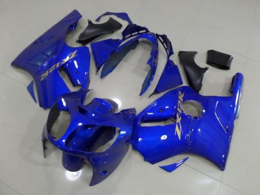 Cheap 2000-2001 Blue with Gold Sticker Kawasaki ZX12R Replacement Motorcycle Fairings Canada