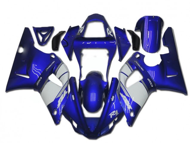 Cheap 2000-2001 Blue White Yamaha YZF R1 Motorcycle Fairings Canada Cheap 2000-2001 Blue White Yamaha YZF R1 Motorcycle Fairings Canada