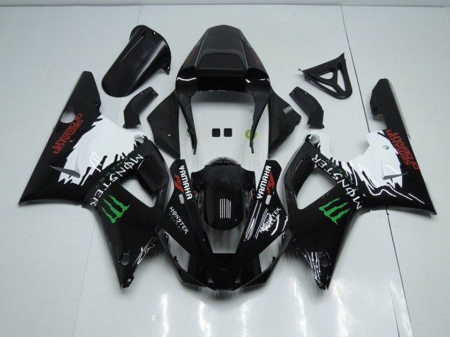 Cheap 2000-2001 Black White Monster Yamaha YZF R1 Bike Fairing Canada Cheap 2000-2001 Black White Monster Yamaha YZF R1 Bike Fairing Canada