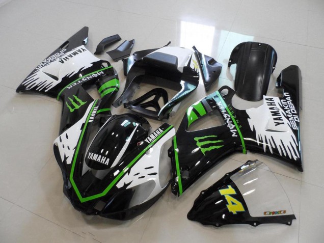 Cheap 2000-2001 Black White Green Monster Yamaha YZF R1 Bike Fairings Canada Cheap 2000-2001 Black White Green Monster Yamaha YZF R1 Bike Fairings Canada
